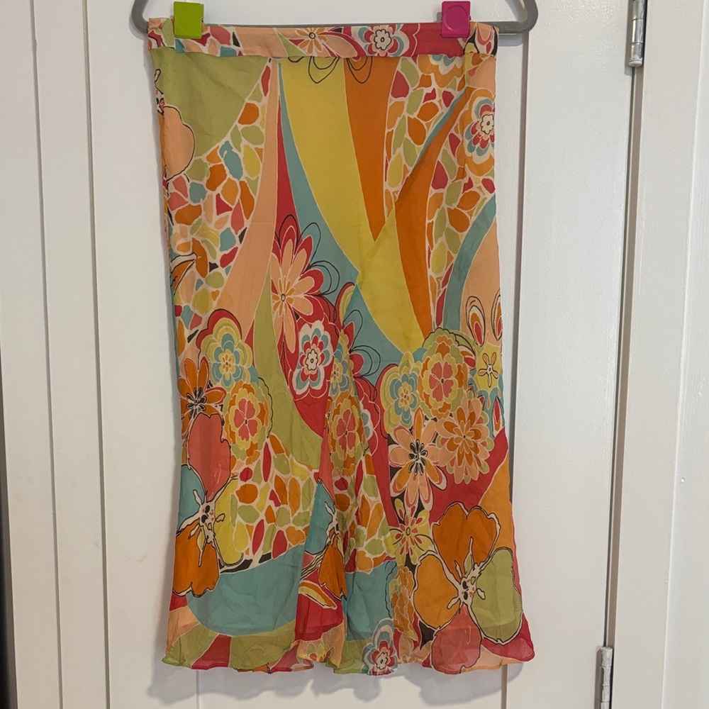 Lafayette 148 New York Multicolor Floral Skirt